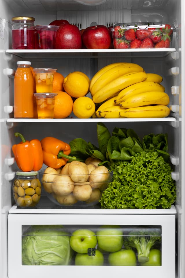 Vegetarian fridge contents