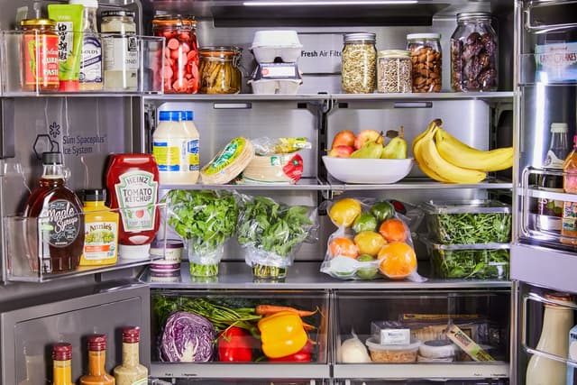 Meal prep fridge layout